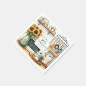 Retro Keuken Vrijgezellenfeest Papier Servet (Hoek)