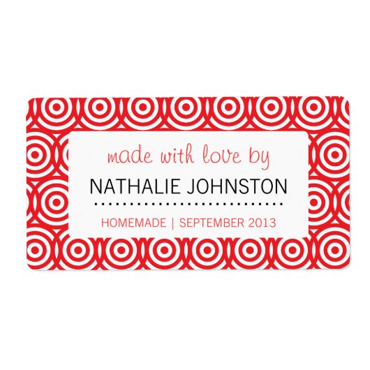 Retro Keuken Zelfgemaakt Inblikken Baking Crafts L Etiket (Voorkant)