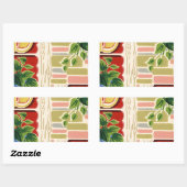 Retro keukenbehang rechthoekige sticker (Vel)