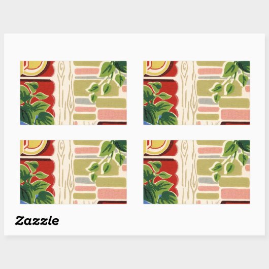 Retro keukenbehang rechthoekige sticker (Vel)