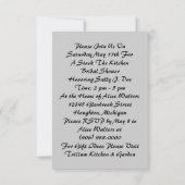 Retro  Keukenbridal Shower-uitnodigingen Kaart (Achterkant)