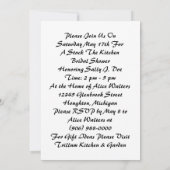 Retro  Keukenbridal Shower-uitnodigingen Kaart (Achterkant)