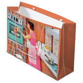 retro  keukendame groot cadeauzakje (Voorkant Gekanteld)