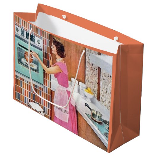 retro  keukendame groot cadeauzakje (Voorkant Gekanteld)