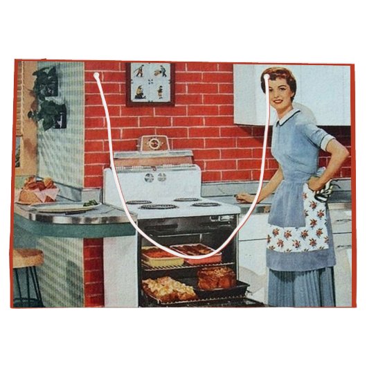 retro keukendame groot cadeauzakje (Achterkant)