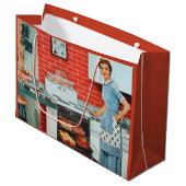 retro  keukendame groot cadeauzakje (Voorkant Gekanteld)