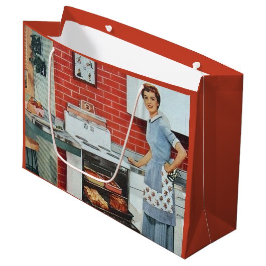 retro  keukendame groot cadeauzakje (Voorkant Gekanteld)