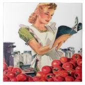 retro keukendame tegeltje (Voorkant)