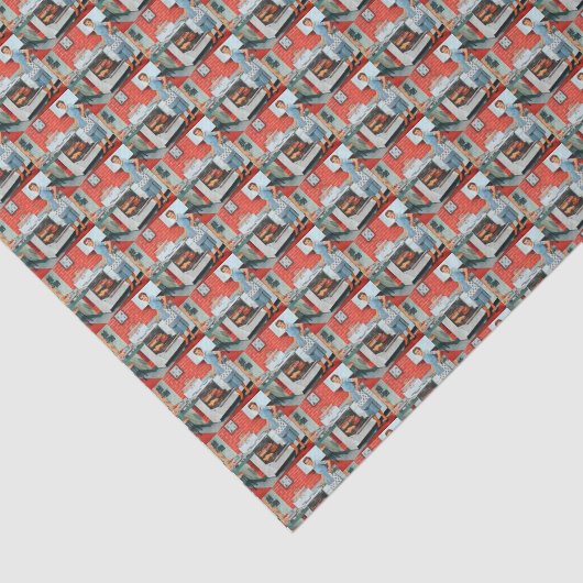 retro keukendame tissuepapier (Detail)