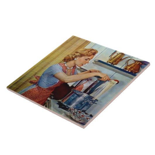 retro  keukendecor tegeltje (Zijkant)