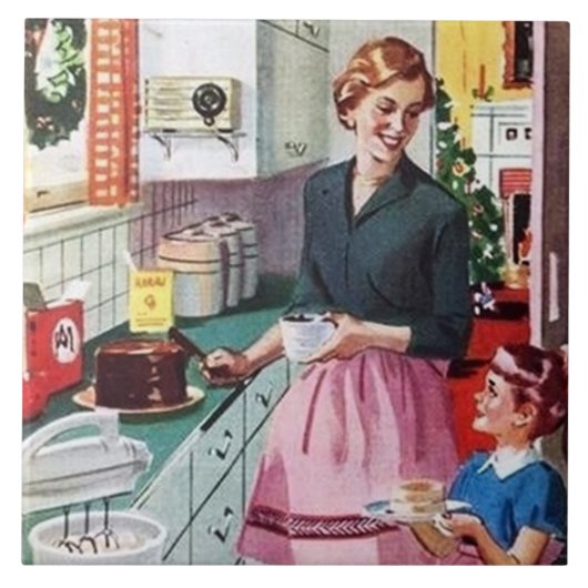 retro  keukendecor tegeltje (Voorkant)