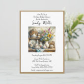 Retro Keukengerechten Bruids Douche Uitnodiging (Staand voorkant)