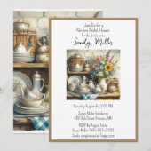 Retro Keukengerechten Bruids Douche Uitnodiging (Voorkant / Achterkant)