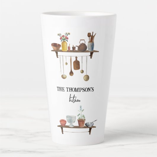  retro keukengerei latte mok (Voorkant)