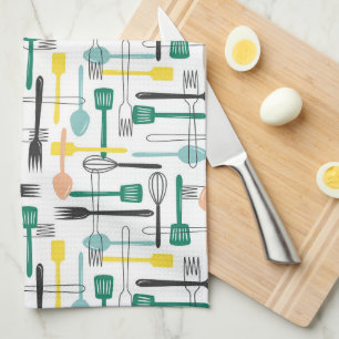 Retro keukengerei theedoek