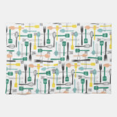 Retro keukengerei theedoek (Horizontaal)