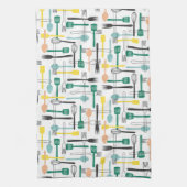 Retro keukengerei theedoek (Verticaal)