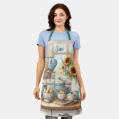 Retro keukengerei Theepot Persoonlijk  Schort (Gedragen)