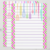 Retro keukengerei zigzag chevron (Voorkant / Achterkant)