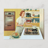 retro keukenkeuken voor kooksters briefkaart (Voorkant)