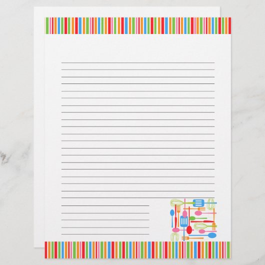 Retro Keukenkookapparatuur Blank Recipages (Voorkant / Achterkant)