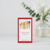 Retro Keukenkookgerei op het Visitekaartje (Staand voorkant)