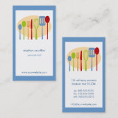 Retro Keukenkookgerei op het Visitekaartje (Voorkant / Achterkant)