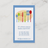 Retro Keukenkookgerei op het Visitekaartje (Achterkant)