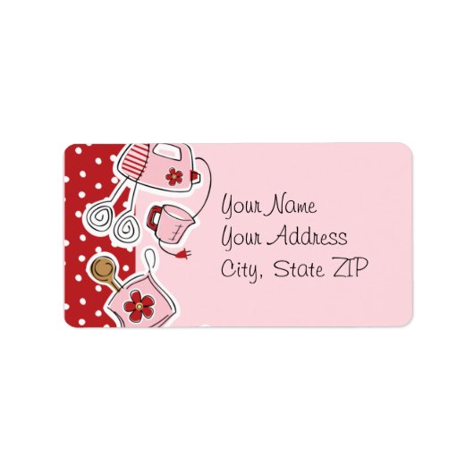 Retro keukenlabel etiket (Voorkant)