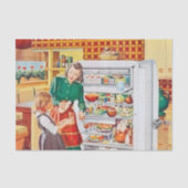 retro  keukenontkoppeling tissuepapier (Voorkant)