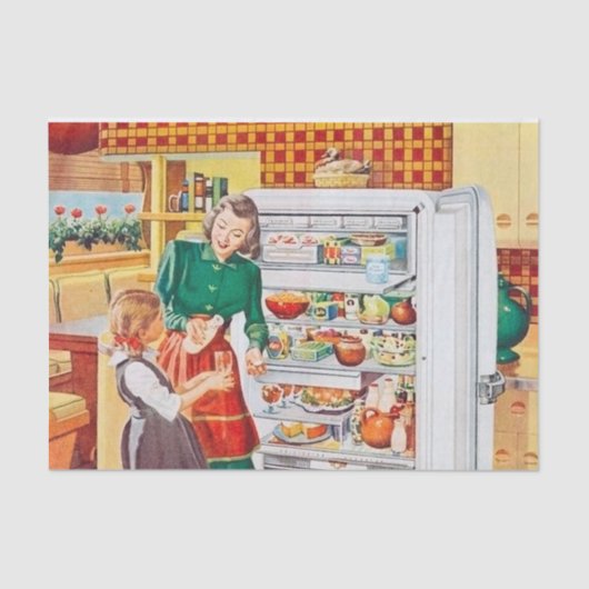 retro  keukenontkoppeling tissuepapier (Voorkant)