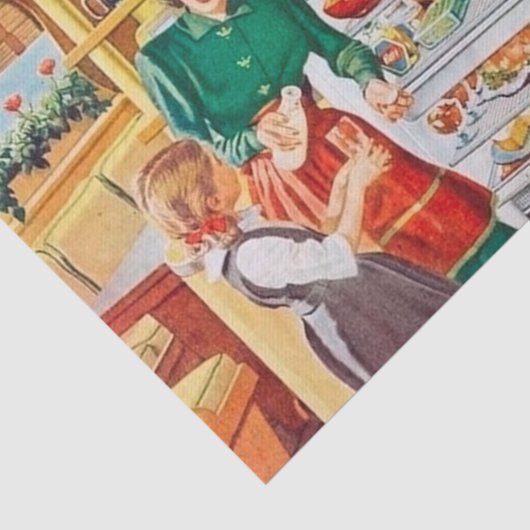 retro  keukenontkoppeling tissuepapier (Detail)