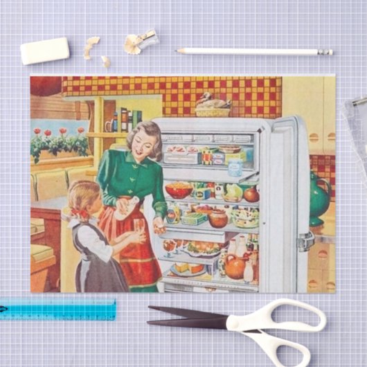 retro  keukenontkoppeling tissuepapier (Craft)