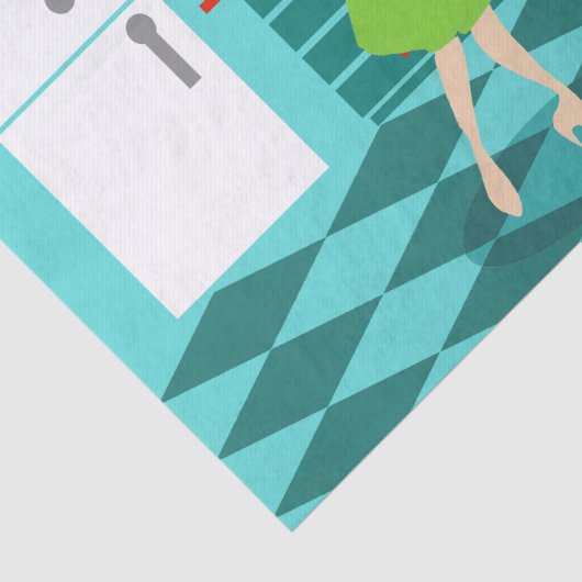 Retro keukenpapier tissuepapier (Detail)