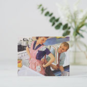 retro  keukenstel briefkaart (Staand voorkant)