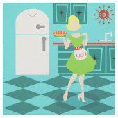 Retro keukenstof stof (Swatch)