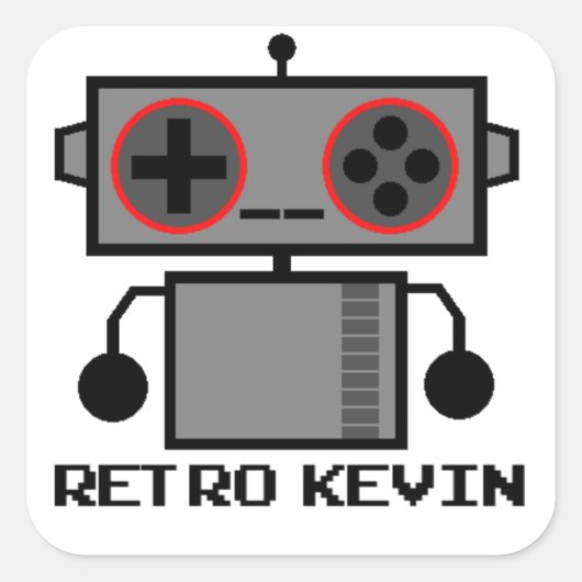 Retro Kevin Sticker (Voorkant)