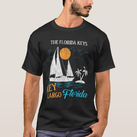 Retro Key Largo Family Vacking Matching F T-shirt (Voorkant)