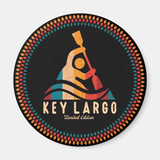 Retro Key Largo Kajakken Magneet (Voorkant)