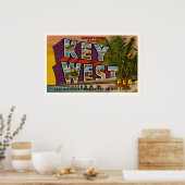 Retro Key West Florida 20x30 Postcard Afdruk Poster (Keuken)