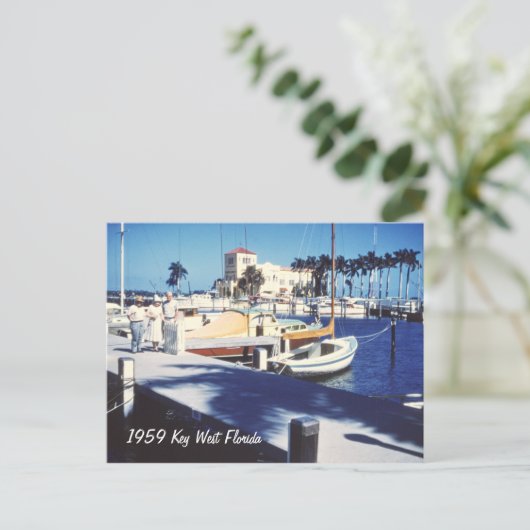 Retro Key West Florida Briefkaart (Staand voorkant)