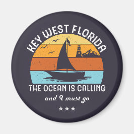  Retro Key West Florida Sailing Magneet