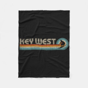 Retro Key West Florida Surfen T-shirt Key West Fleece Deken