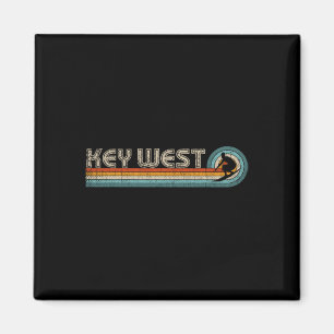 Retro Key West Florida Surfen T-shirt Key West Magneet