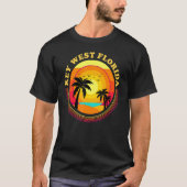 Retro Key West Florida Vacation  Sunset Key T-shirt (Voorkant)