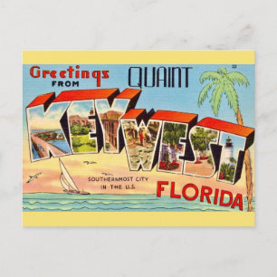 Retro Key West-groet Briefkaart