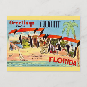 Retro Key West-groet Briefkaart