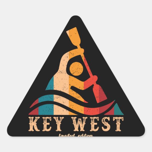 Retro Key West Kajakken Sticker (Voorkant)