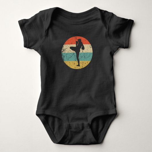 Retro Kick Boxer Icon Kick Boxing Romper (Voorkant)