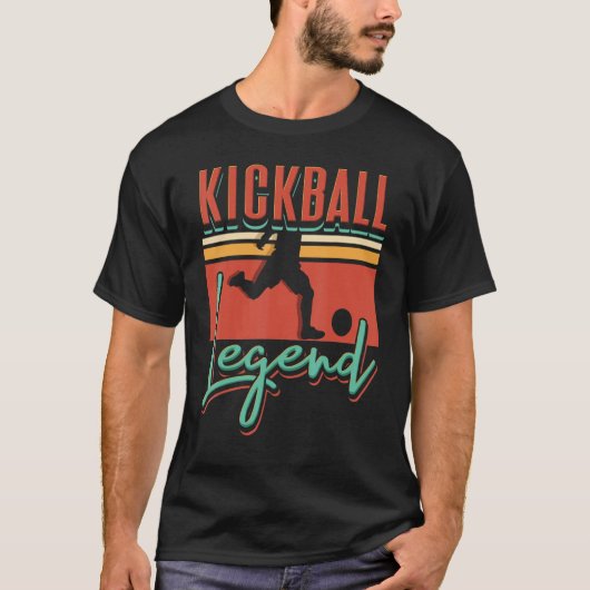 Retro Kickball Legend Sports  Kick Ball Pla T-shirt (Voorkant)